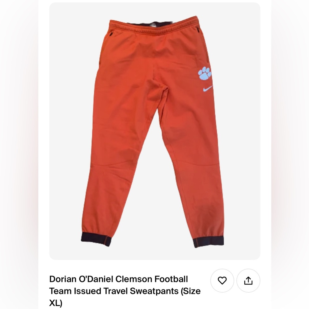 Clemson Football Team issue sweatpants